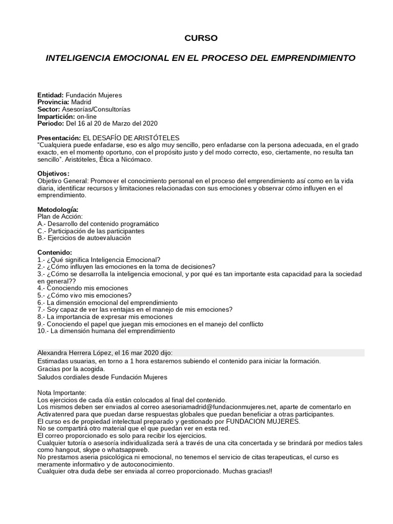 Inteligencia Emocional en Emprendimiento | PDF | Las emociones ...