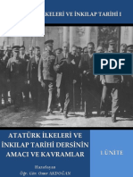 1 Unite - Ataturk Ilkeleri Ve Inkilap Tarihi Dersinin Amaci Ve Kavram