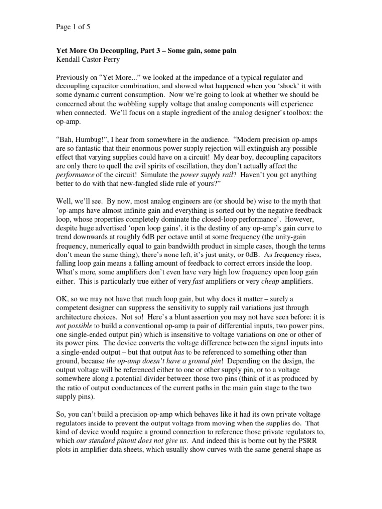 Bypass Capacitors Part3 PDF Operational Amplifier Amplifier