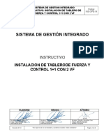 INS-OPE-14 - Instalación Tablero Fuerza y Control 1 +1 Con 2 VF - Rev01