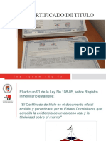 El Certificado de Titulo 2020