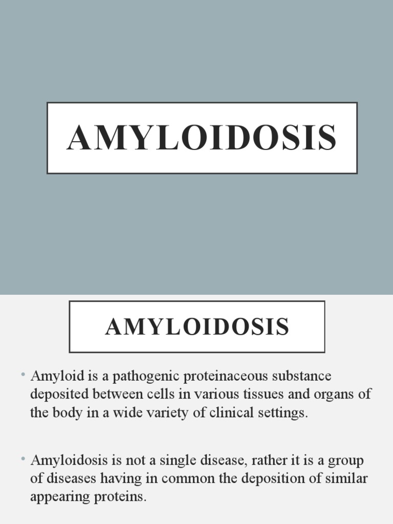AMYLOIDOSIS | PDF | Amyloid | Medical Specialties