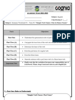 Grammar Worksheet # 1 - Term # 3 - Past & Future