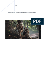 Hibridación Entre Neandertal y Sapiens. Eduardo Morera Zorrilla - Diciembre - Trabajo Prehistoria Universal I