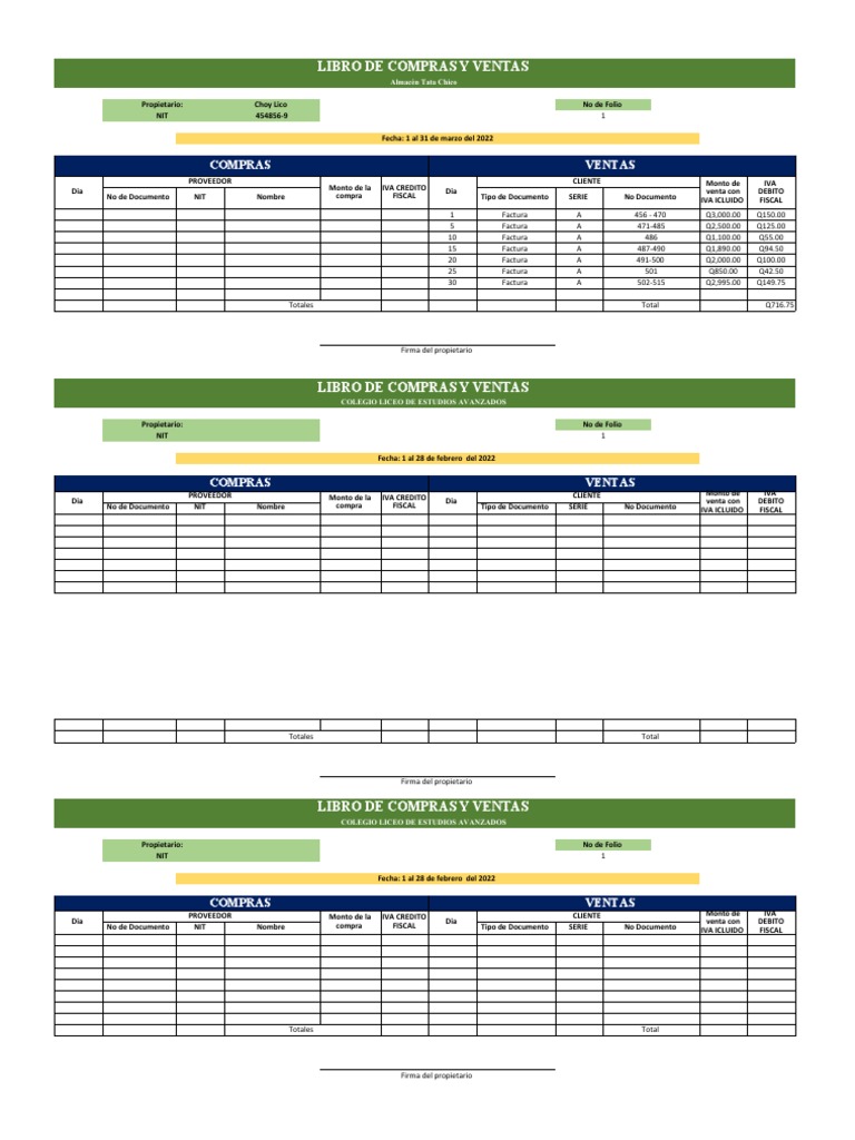 Libro de Compras y Ventas | PDF | Contabilidad | Documentos empresariales
