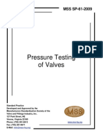 MSS-SP-61 (2009) — Pressure Testing of Valves