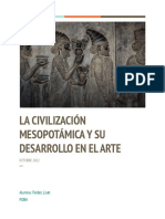 La CIVILIZACION MESOPOTAMICA Y SU DESARROLLO EN EL ARTE