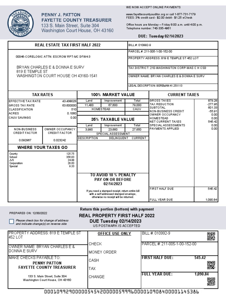 What Is Real Estate Tax Bill