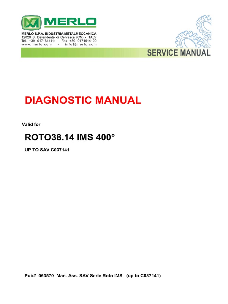 Merlo Telehandler Roto Merlo 38.16 Service Manual - VIEWER XDOCS | PDF