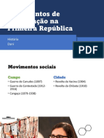 Movimentos de Contestação Na Primeira República: História Dani