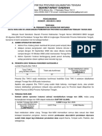 Surat Pengumuman Hasil Penginputan Tenaga Non ASN Di Lingkup Prov. Kalteng Tahun 2022 Prafinalisasi