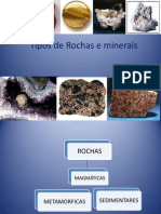 Tipos de Rochas e Minerais