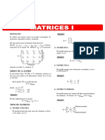 Ejercicios de Matrices I para Quinto Grado de Secundaria