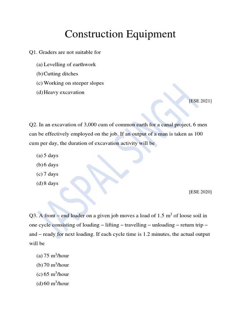 Construction Equipment | PDF