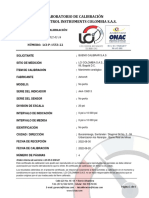 Certificado Patron de 0 A 10000 Psi Loss Control