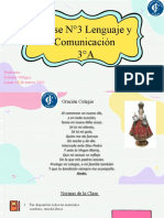 Clase N°3 Lenguaje y Comunicación 3°A