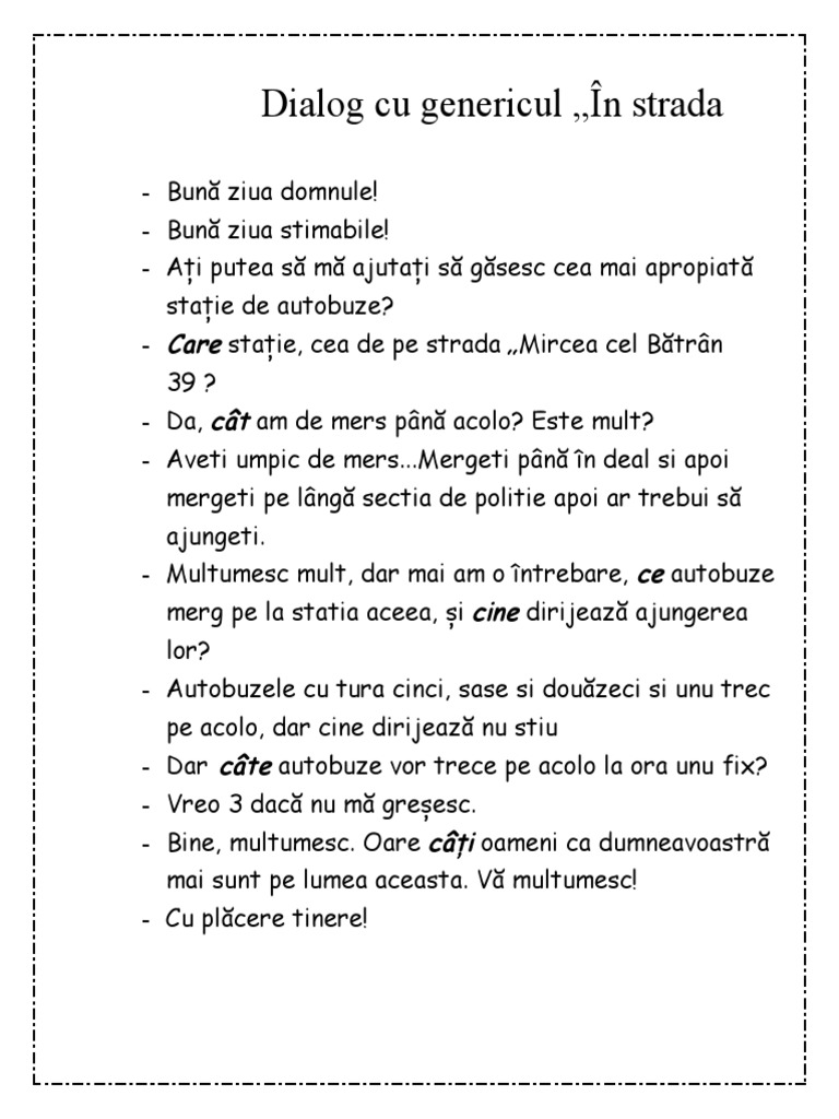 Dialog Cu Genericul | PDF