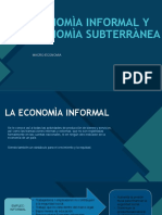 Economìa Informal y Economìa Subterranea