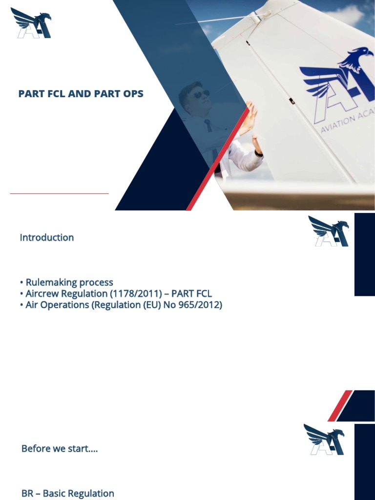 Regulation on Aircrew An Overview of EASA's PART FCL Requirements for