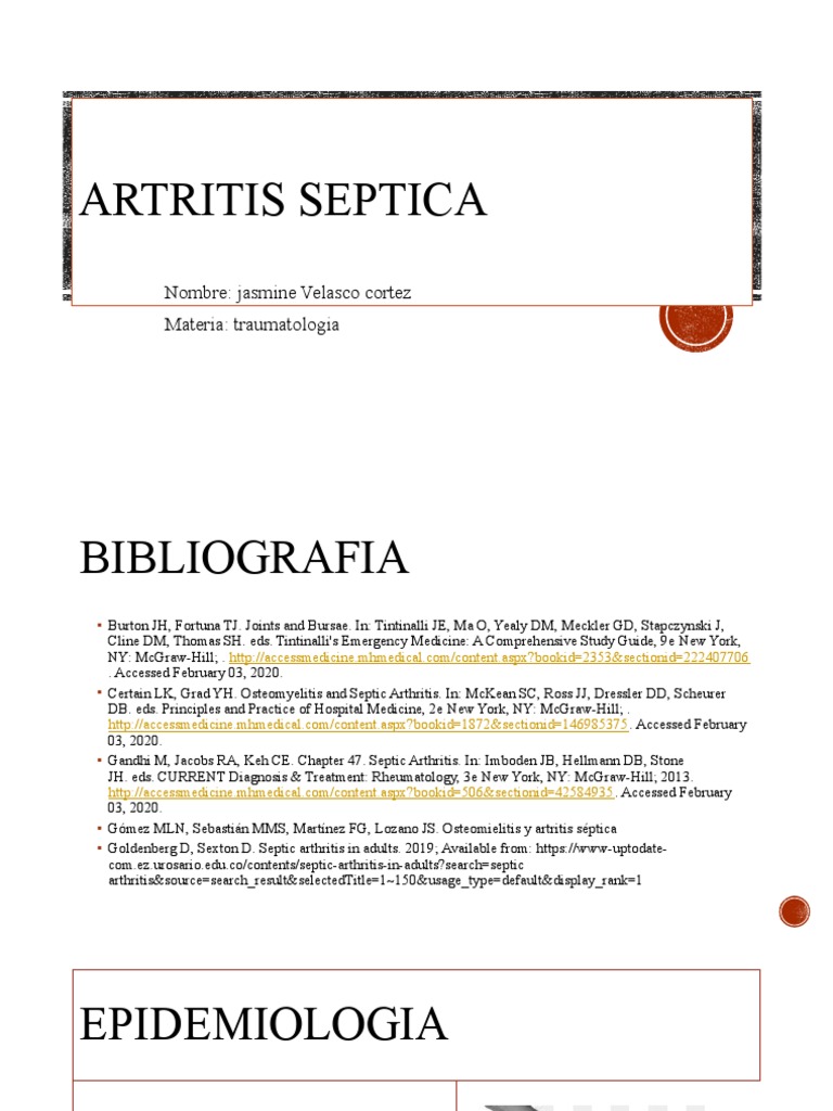 Artritis Septica PDF