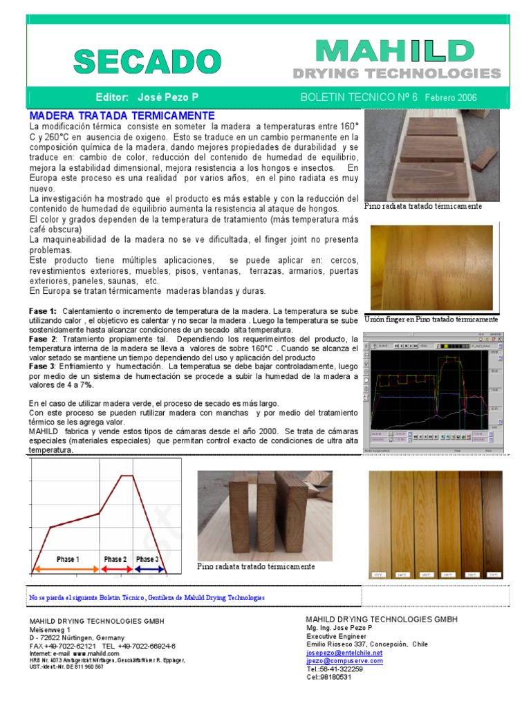 Boletín Técnico #6 Mahild Drying Technologies (TMT) | PDF | Temperatura ...