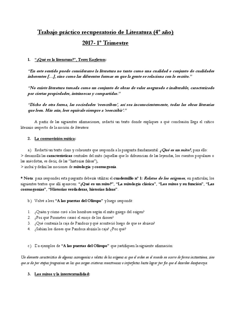 4to Año Trimestral | PDF