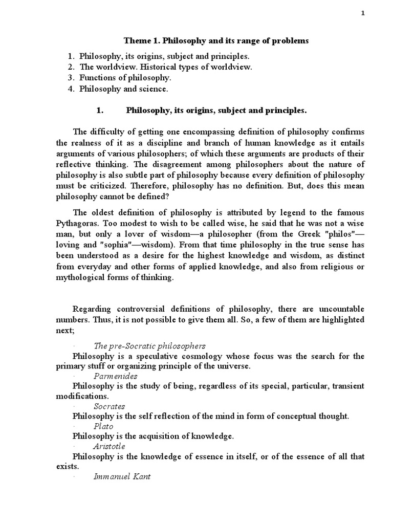 Defining Philosophy: Key Concepts | PDF