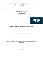 Exposicion de Motivos Ley Fedral de Tenencia y Uso Vehicular