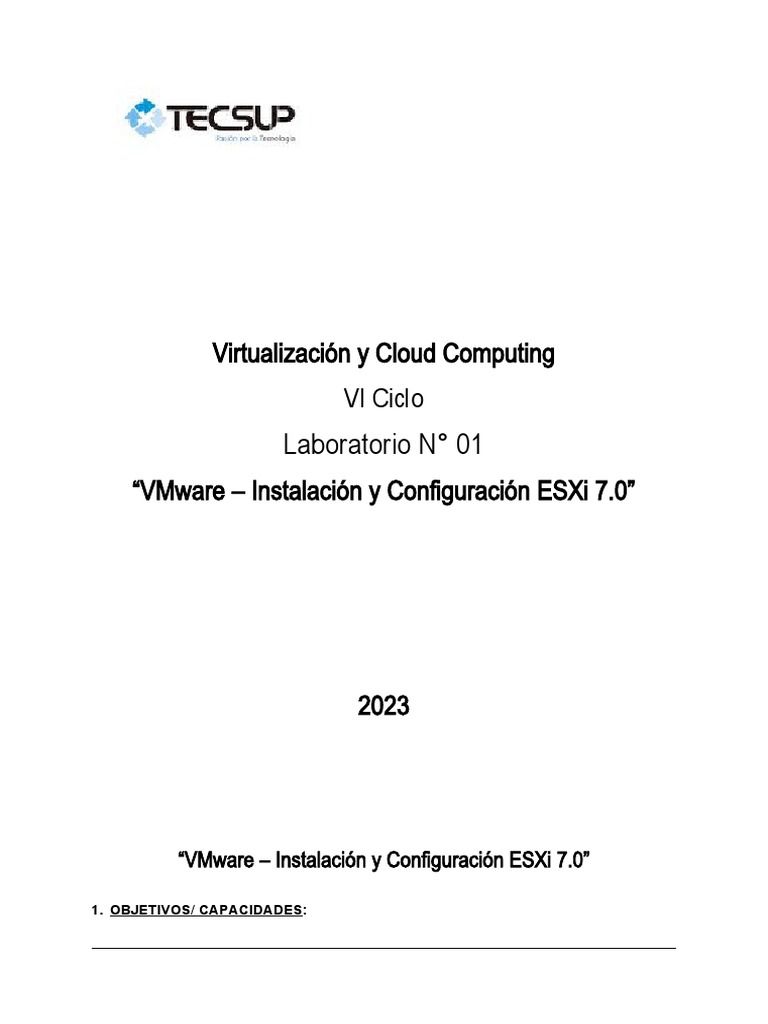 Instalación y Configuración de ESXi 7.0 | PDF | V Mware | Dirección IP
