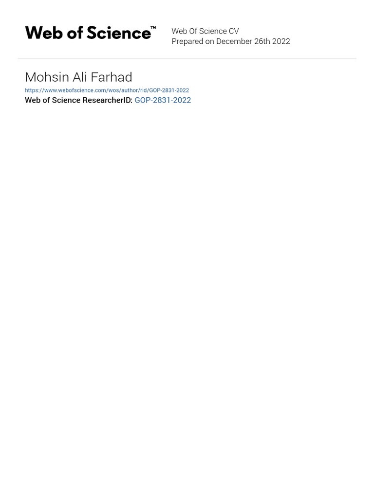 Mohsin Ali Farhad's Research Profile | PDF