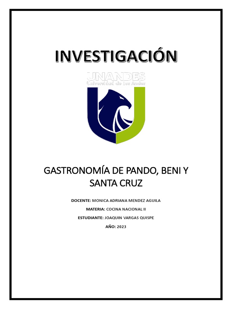 Gastronomía de Pando PDF