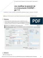 ¿Cómo Modificar La Posición de Configuración en El Documento CHARM - Solution Manager 7.2