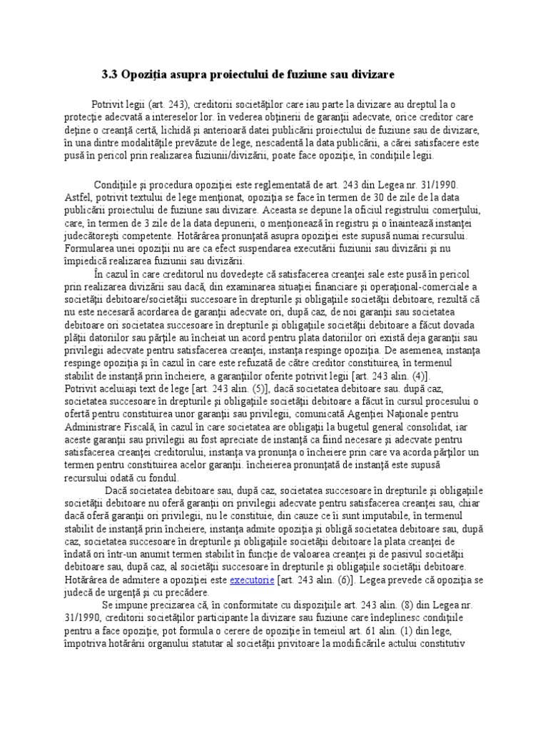 Opozitia La Divizare | PDF