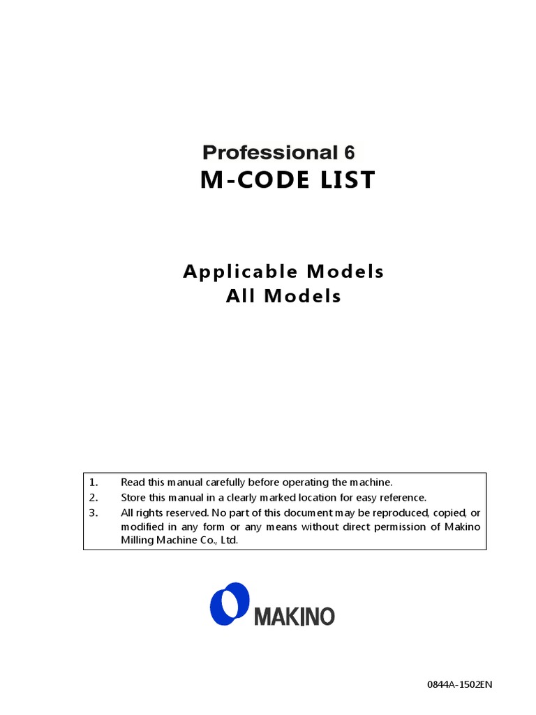 M Codes | PDF | Machining | Mechanical Engineering