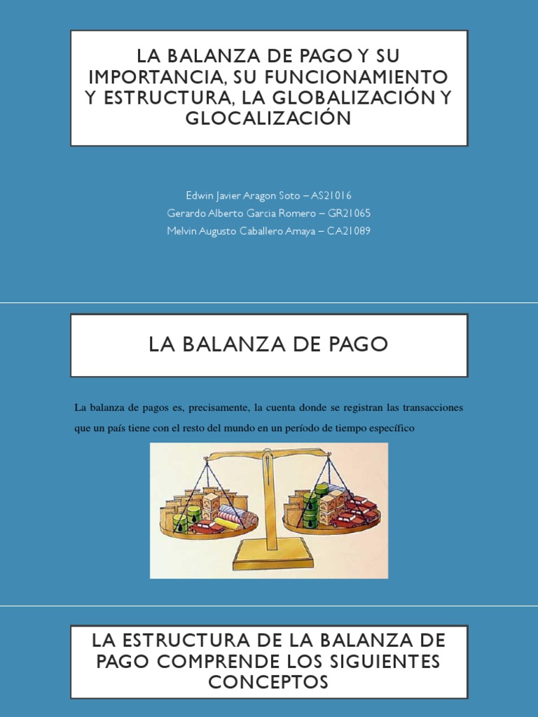 La Balanza de Pago y Su Importancia | PDF | Balance de pagos ...