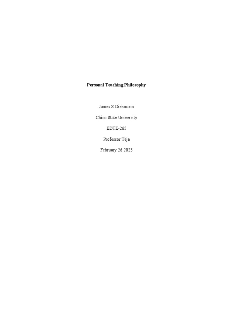 Personal Teaching Philosophy Overview | PDF | Constructivism ...