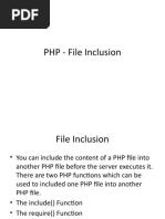 Lecture 13 - PHP - File Inclusion