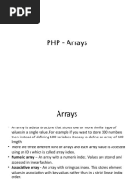 Lecture 9 - PHP - Arrays