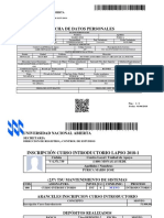 Datos personales y matrícula de Mario Purica