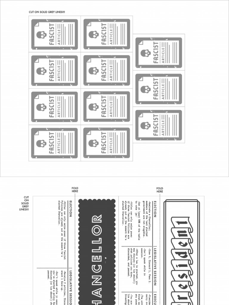 Secret Hitler Print and Play PDF