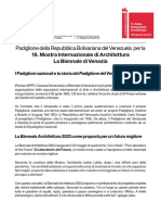 18 - Bienal ARQ - Nota de Prensa ITALIANO