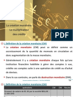 CH III CrÃ©ation MonÃ©taire - Multiplicateur Et Diviseur Des Crã©dits - Etudiant - 2022 PDF