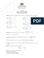 Sistemas de ecuaciones - Álgebra Lineal (MATE20