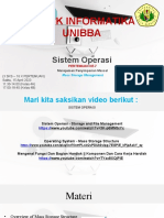 Pertemuan Ke-7 - Sistem Operasi - Manajemen Penyimpanan Massal