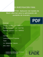 Optimization of Argentina's Guarantee Pension Fund Using Black-Litterman Model