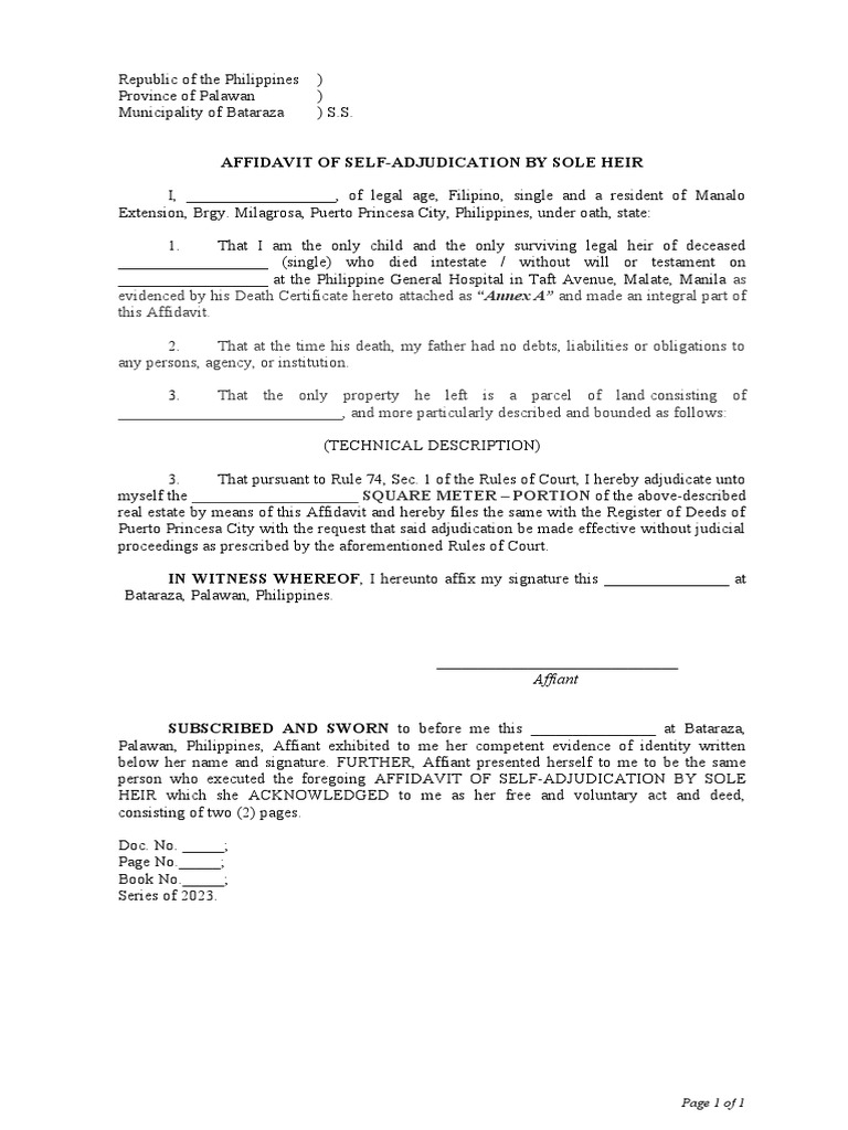 Self Adjudication PDF