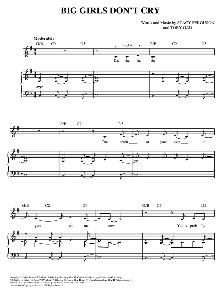 Fergie big girls dont cry pdf