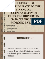 The Effect of Inflation Rates on Tricycle Drivers' Financial Sustainability in Sabang Proper, Morong Bataan