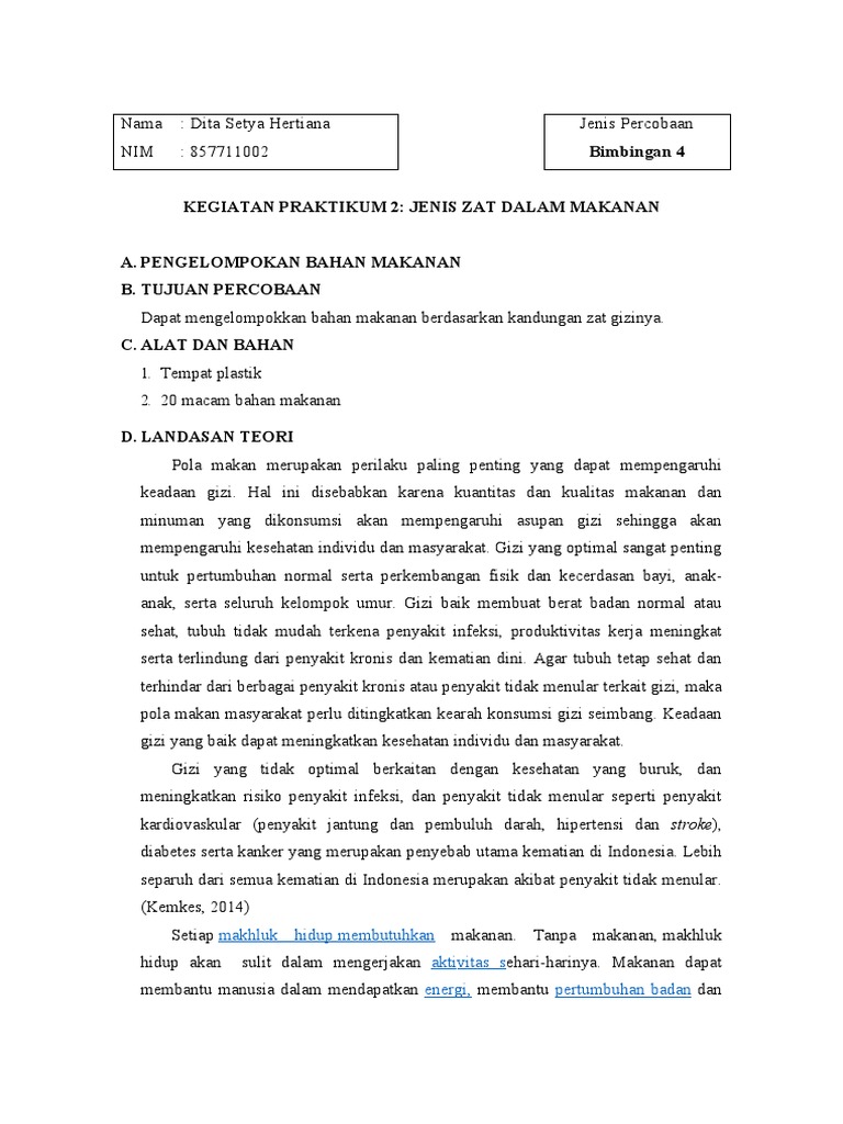 Pengelompokan Zat Gizi Makanan | PDF | Kesehatan Holistik