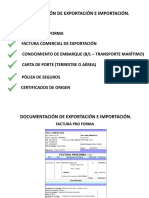 Documentación exportación e importación